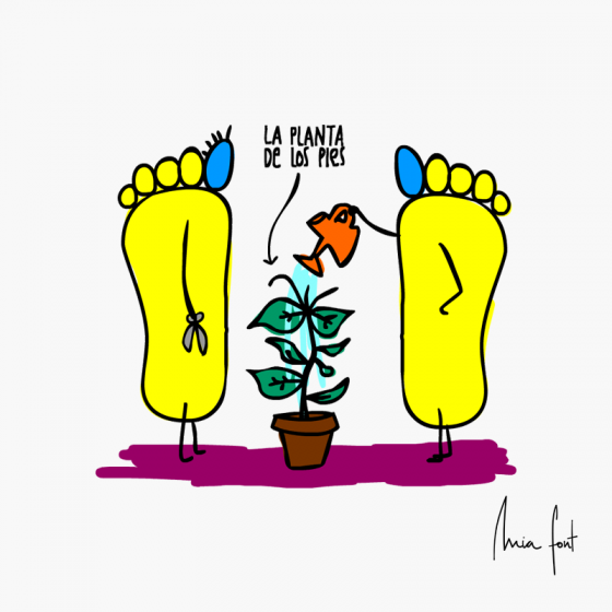 La planta de los pies